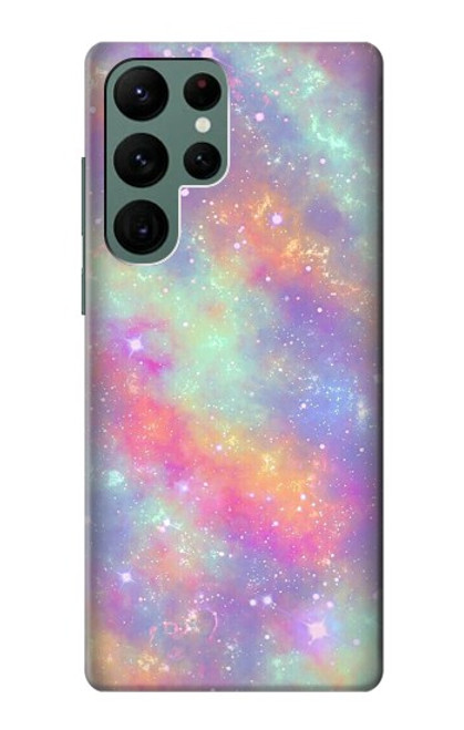 S3706 パステルレインボーギャラクシーピンクスカイ Pastel Rainbow Galaxy Pink Sky Samsung Galaxy S22 Ultra バックケース、フリップケース・カバー