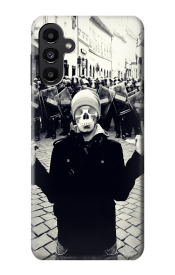 S1108 スクリームマスク 抗議者 Skull Mask Man Protester Samsung Galaxy A13 5G バックケース、フリップケース・カバー
