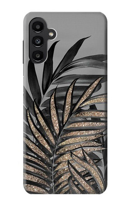 S3692 灰色の黒いヤシの葉 Gray Black Palm Leaves Samsung Galaxy A13 5G バックケース、フリップケース・カバー