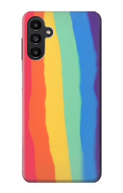 S3799 かわいい縦水彩レインボー Cute Vertical Watercolor Rainbow Samsung Galaxy A13 5G バックケース、フリップケース・カバー