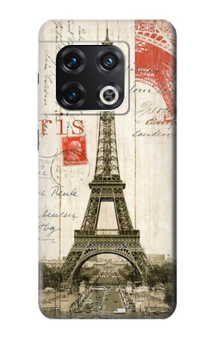 S2108 エッフェル塔パリポストカード Eiffel Tower Paris Postcard OnePlus 10 Pro バックケース、フリップケース・カバー