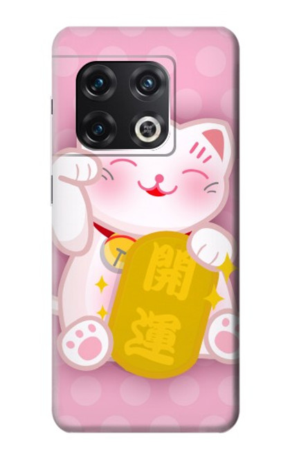 S3025 招き猫 Pink Maneki Neko Lucky Cat OnePlus 10 Pro バックケース、フリップケース・カバー