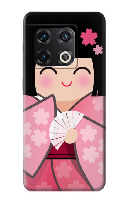 S3042 雛人形 着物桜 Japan Girl Hina Doll Kimono Sakura OnePlus 10 Pro バックケース、フリップケース・カバー