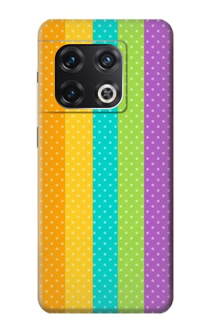 S3678 カラフルなレインボーバーティカル Colorful Rainbow Vertical OnePlus 10 Pro バックケース、フリップケース・カバー