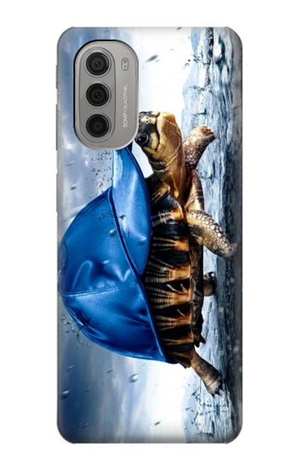 S0084 雨でかめ Turtle in the Rain Motorola Moto G51 5G バックケース、フリップケース・カバー