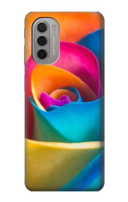 S1671 虹色のバラ Rainbow Colorful Rose Motorola Moto G51 5G バックケース、フリップケース・カバー