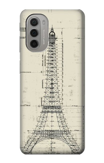 S3474 エッフェル建築図面 Eiffel Architectural Drawing Motorola Moto G51 5G バックケース、フリップケース・カバー