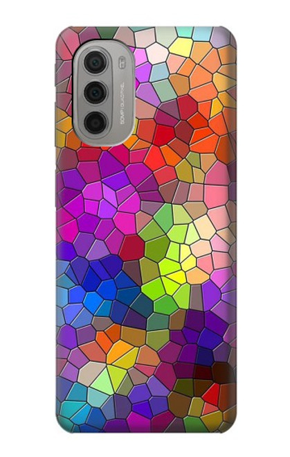 S3677 カラフルなレンガのモザイク Colorful Brick Mosaics Motorola Moto G51 5G バックケース、フリップケース・カバー