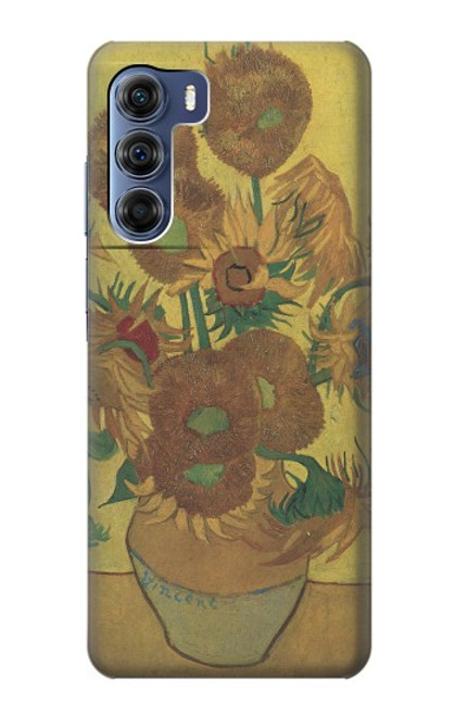 S0214 フィンセント・ファン・ゴッホ 15本のひまわり Van Gogh Vase Fifteen Sunflowers Motorola Edge S30 バックケース、フリップケース・カバー