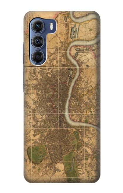 S3230 ロンドンのヴィンテージマップ Vintage Map of London Motorola Edge S30 バックケース、フリップケース・カバー