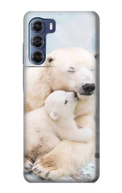 S3373 シロクマ抱擁家族 Polar Bear Hug Family Motorola Edge S30 バックケース、フリップケース・カバー