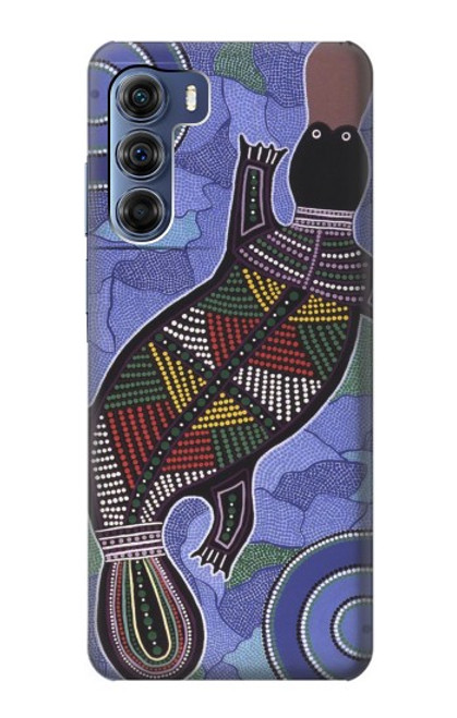 S3387 カモノハシオーストラリアのアボリジニアート Platypus Australian Aboriginal Art Motorola Edge S30 バックケース、フリップケース・カバー