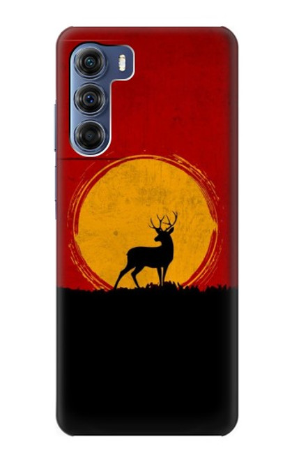 S3513 鹿の夕日 Deer Sunset Motorola Edge S30 バックケース、フリップケース・カバー
