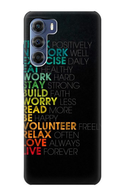 S3523 ポジティブな言葉 Think Positive Words Quotes Motorola Edge S30 バックケース、フリップケース・カバー