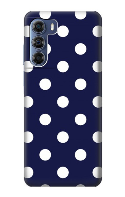 S3533 ブルーの水玉 Blue Polka Dot Motorola Edge S30 バックケース、フリップケース・カバー