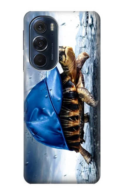 S0084 雨でかめ Turtle in the Rain Motorola Edge X30 バックケース、フリップケース・カバー