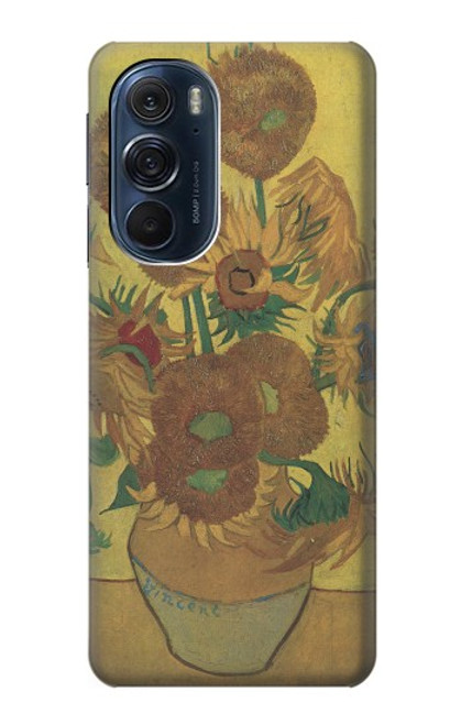 S0214 フィンセント・ファン・ゴッホ 15本のひまわり Van Gogh Vase Fifteen Sunflowers Motorola Edge X30 バックケース、フリップケース・カバー