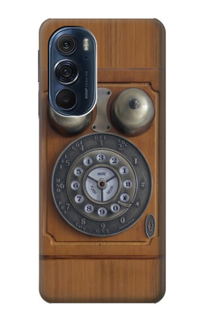 S3146 アンティークウォールレトロ電話 Antique Wall Retro Dial Phone Motorola Edge X30 バックケース、フリップケース・カバー