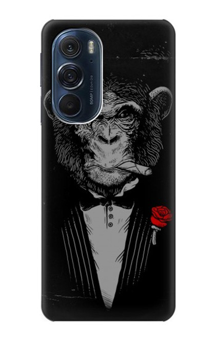 S3167 面白いマフィア猿 Funny Gangster Mafia Monkey Motorola Edge X30 バックケース、フリップケース・カバー