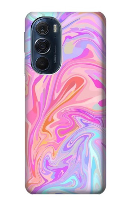 S3444 デジタルアートカラフルな液体 Digital Art Colorful Liquid Motorola Edge X30 バックケース、フリップケース・カバー