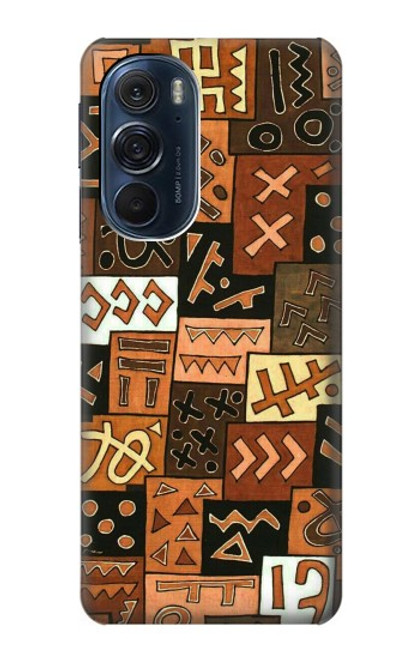 S3460 マリ芸術 Mali Art Pattern Motorola Edge X30 バックケース、フリップケース・カバー