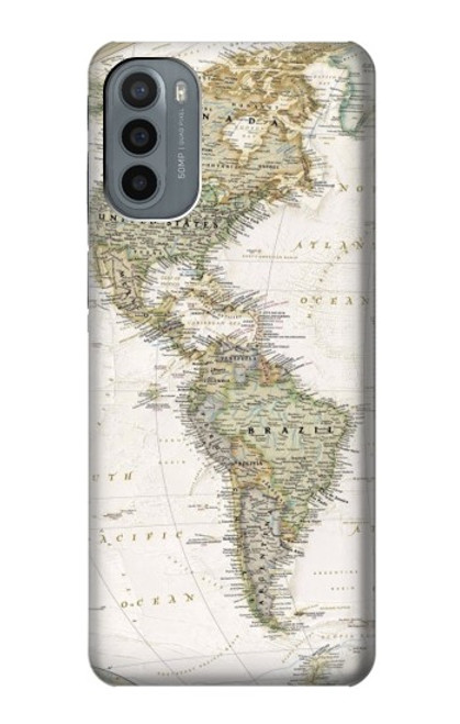 S0604 世界地図 World Map Motorola Moto G31 バックケース、フリップケース・カバー