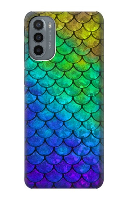 S2930 人魚のスケール Mermaid Fish Scale Motorola Moto G31 バックケース、フリップケース・カバー