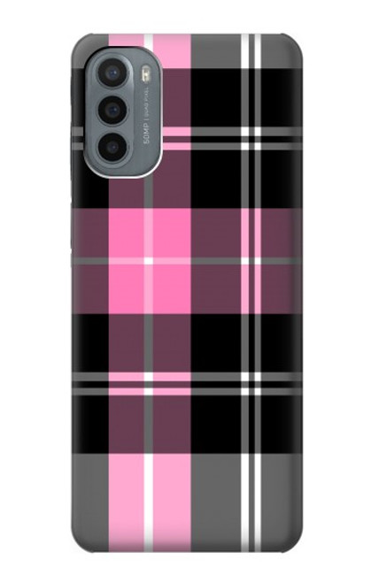 S3091 ピンクの模様のパターン Pink Plaid Pattern Motorola Moto G31 バックケース、フリップケース・カバー
