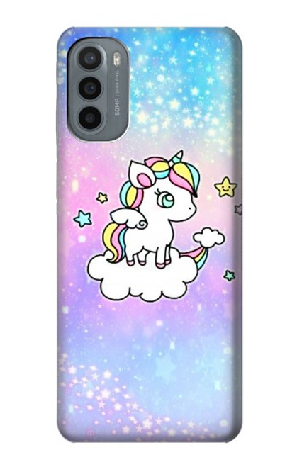 S3256 かわいいユニコーンの漫画 Cute Unicorn Cartoon Motorola Moto G31 バックケース、フリップケース・カバー