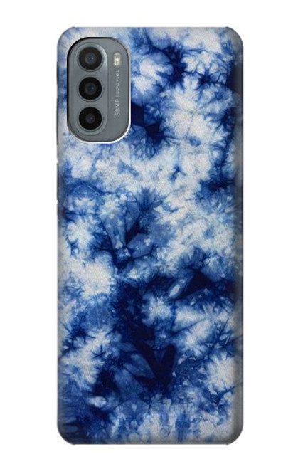 S3439 インディゴタイダイ Fabric Indigo Tie Dye Motorola Moto G31 バックケース、フリップケース・カバー