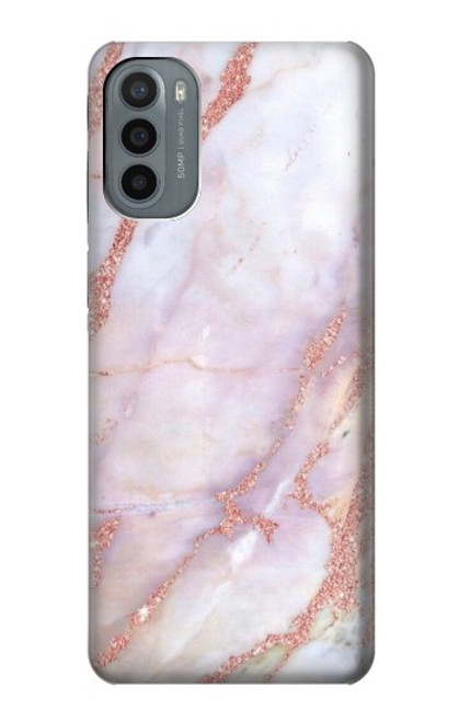 S3482 ピンクの大理石のグラフィックプリント Soft Pink Marble Graphic Print Motorola Moto G31 バックケース、フリップケース・カバー