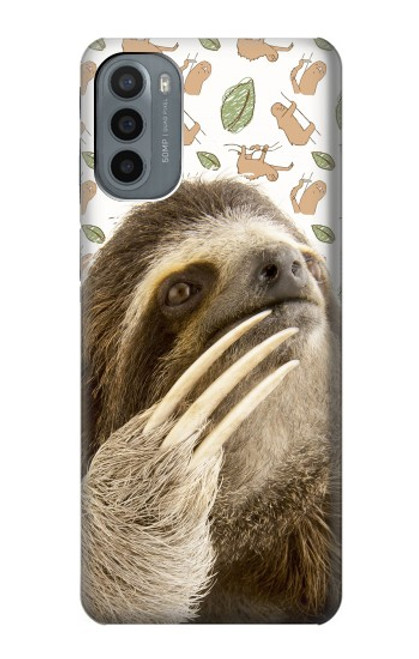 S3559 ナマケモノ Sloth Pattern Motorola Moto G31 バックケース、フリップケース・カバー