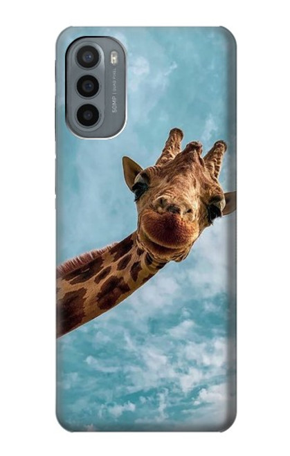 S3680 かわいいスマイルキリン Cute Smile Giraffe Motorola Moto G31 バックケース、フリップケース・カバー