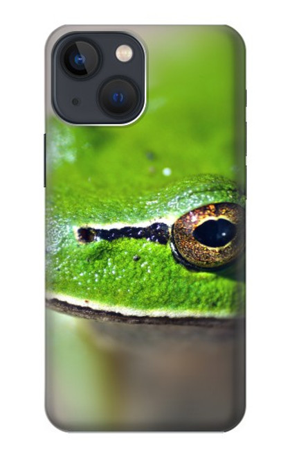 S3845 緑のカエル Green frog iPhone 13 バックケース、フリップケース・カバー