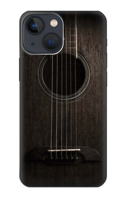 S3834 ブラックギター Old Woods Black Guitar iPhone 13 mini バックケース、フリップケース・カバー