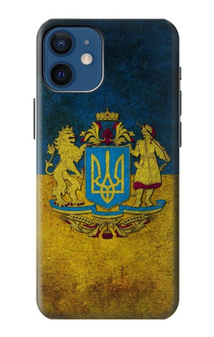 S3858 ウクライナ ヴィンテージ旗 Ukraine Vintage Flag iPhone 12 mini バックケース、フリップケース・カバー