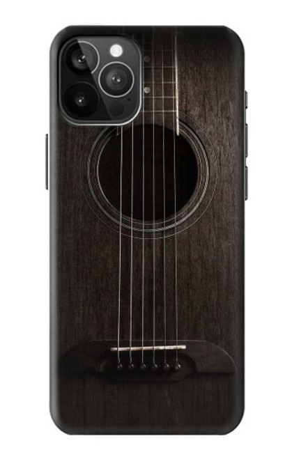 S3834 ブラックギター Old Woods Black Guitar iPhone 12 Pro Max バックケース、フリップケース・カバー