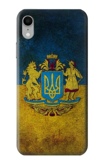 S3858 ウクライナ ヴィンテージ旗 Ukraine Vintage Flag iPhone XR バックケース、フリップケース・カバー