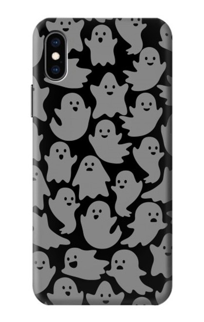 S3835 かわいいゴーストパターン Cute Ghost Pattern iPhone X, iPhone XS バックケース、フリップケース・カバー