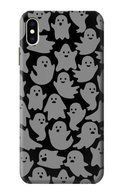 S3835 かわいいゴーストパターン Cute Ghost Pattern iPhone XS Max バックケース、フリップケース・カバー