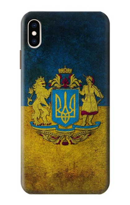 S3858 ウクライナ ヴィンテージ旗 Ukraine Vintage Flag iPhone XS Max バックケース、フリップケース・カバー