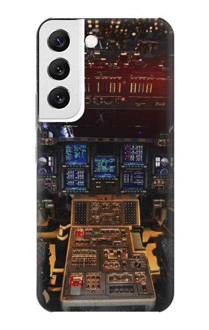 S3836 飛行機のコックピット Airplane Cockpit Samsung Galaxy S22 バックケース、フリップケース・カバー