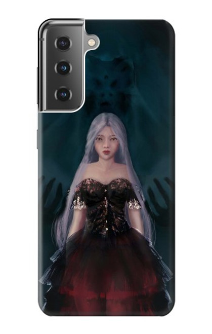 S3847 リリス 花嫁 ゴシック女 スカル死神 Lilith Devil Bride Gothic Girl Skull Grim Reaper Samsung Galaxy S21 Plus 5G, Galaxy S21+ 5G バックケース、フリップケース・カバー