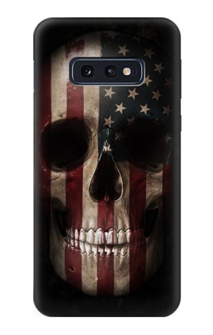 S3850 アメリカの国旗の頭蓋骨 American Flag Skull Samsung Galaxy S10e バックケース、フリップケース・カバー