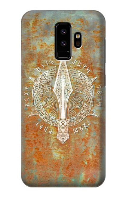 S3827 オーディン北欧バイキングシンボルのグングニル槍 Gungnir Spear of Odin Norse Viking Symbol Samsung Galaxy S9 バックケース、フリップケース・カバー