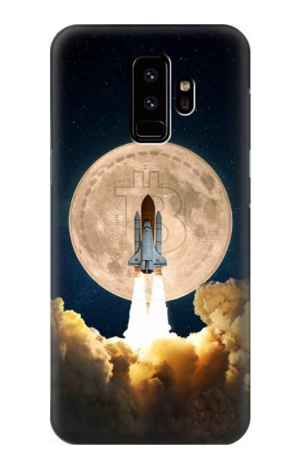 S3859 月へのビットコイン Bitcoin to the Moon Samsung Galaxy S9 バックケース、フリップケース・カバー