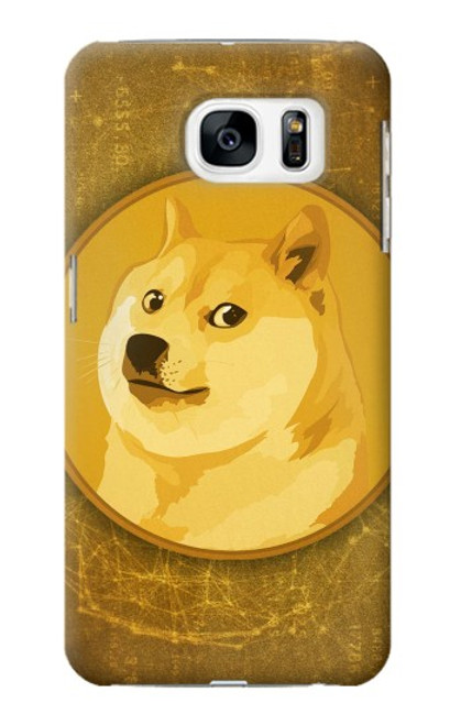 S3826 ドージコイン柴 Dogecoin Shiba Samsung Galaxy S7 バックケース、フリップケース・カバー