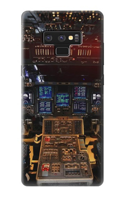 S3836 飛行機のコックピット Airplane Cockpit Note 9 Samsung Galaxy Note9 バックケース、フリップケース・カバー