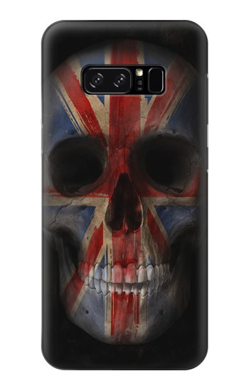 S3848 イギリスの旗の頭蓋骨 United Kingdom Flag Skull Note 8 Samsung Galaxy Note8 バックケース、フリップケース・カバー