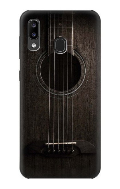 S3834 ブラックギター Old Woods Black Guitar Samsung Galaxy A20, Galaxy A30 バックケース、フリップケース・カバー